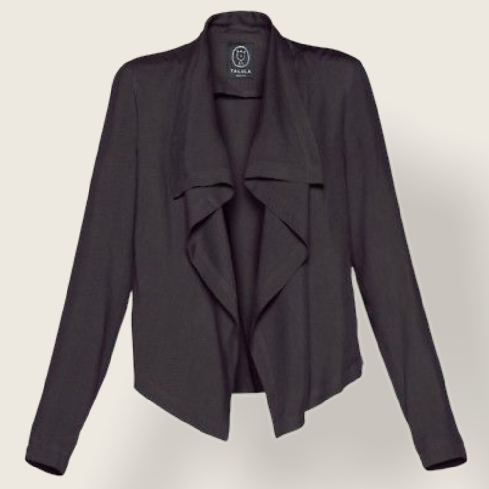 Aritzia | Talula Eddie Draped Black Open-front Blazer